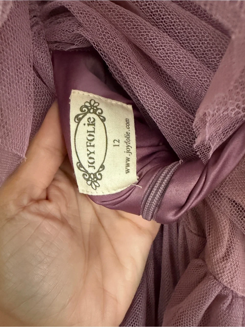 Joyfolie Impact Girls' Ruffled Tulle Dress in Orchid